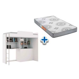 Colchão Pérola Polar (1un) + Multifuncional Teen Aquarela Branco