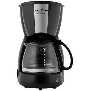 Cafeteira Britânia CP30 Inox Preta Com Jarra De Vidro 127V