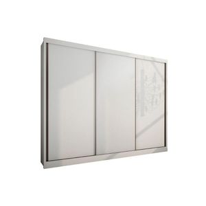 Guarda Roupa Solteiro 3 Portas E 8 Gavetas Diamond/londres Branco - Novo Horizonte