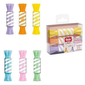 Marca Texto Mini Holic Balinha Ponta Dupla 3 Unidades - Tris
