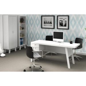 Mesa De Computador Me4122 C- 2 Gavetas Nogal - Tecno Mobili