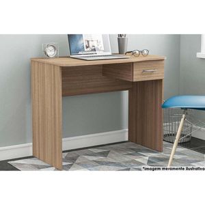 Mesa De Computador Arapei 1 Gaveta Castanho - Politorno