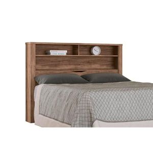 Painel Cama Box Madeirado Jatoba-atacama Casal Invicta C- Nichos Jatoba-atacama - Santos Andirá