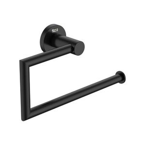 Kit Com 2 Toalhiero Anel Hotels Round Design Elegante Matte Black
