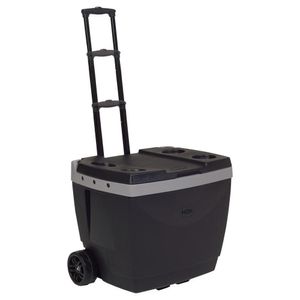Caixa Térmica 42l Cores Com Rodinha Cooler Bebidas Mor Cor:preta Preta