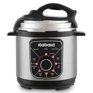 Panela De Pressão Elétrica Essencial 3l 700w Inox Com Preto