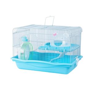 Gaiola Para Hamster Desmontavel Com 2 Andares Jaula Para Ratos E Roedores Com Brinquedos Completa Azul