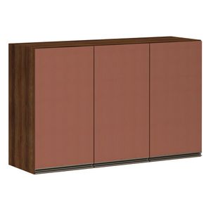 Armário Para Cozinha 120 Cm 3 Portas Dourado Com Gaia