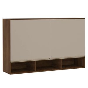Armário Para Cozinha 120 Cm 2 Portas Dourado Com Connect