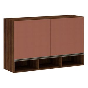 Armário Para Cozinha 120 Cm 2 Portas Dourado Com Gaia