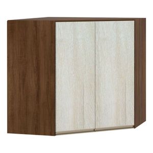 Armário Para Cozinha Canto 2 Portas Dourado Com Crema
