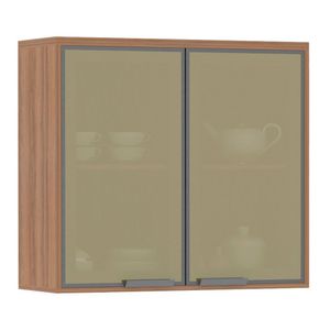 Armário Aéreo 80 Cm 2 Portas 1 Prateleira Isa Vanilla
