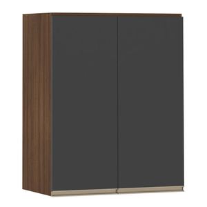 Armário Para Cozinha 60 Cm 2 Portas Dourado Com Preto Txt