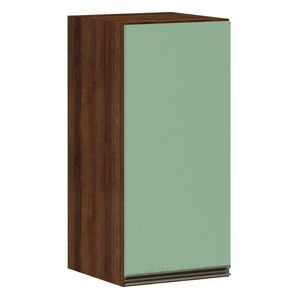 Armário Para Cozinha 40 Cm 1 Porta Dourado Com Verde