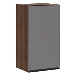 Armário Para Cozinha 35 Cm 1 Porta Dourado Com Cinza Puro