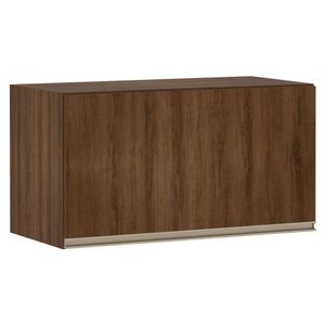 Armário Cozinha 70 Cm 1 Porta Dourado Com Nogueira Dourado