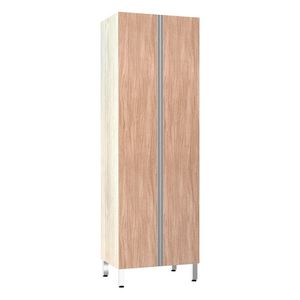 Paneleiro 70Cm Duplo 2 Portas Lis Legno Crema Com Cumaru
