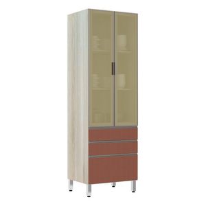Paneleiro 70Cm Vidro Bronze Luci Legno Crema Com Gaia