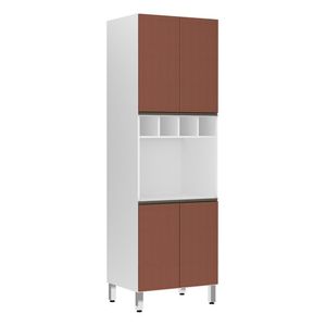 Paneleiro Perola 70 Cm C/ Nicho Microondas Branco C/ Gaia