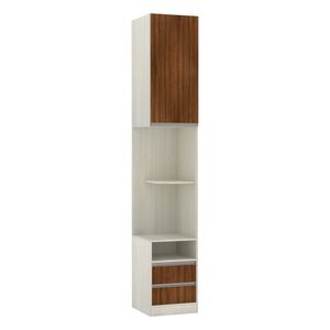 Mesa De Cabeceira Direito Prime Plus Legno Crema C/ Dourado