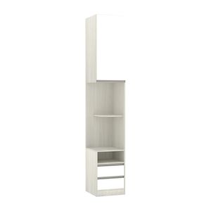 Mesa De Cabeceira Direito Prime Plus Legno Crema C/ Branco M