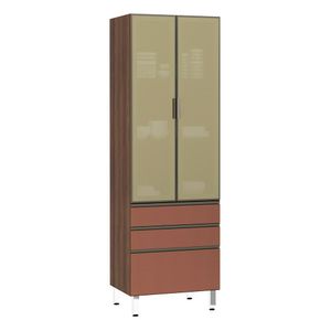 Paneleiro Torre 70Cm Inox Bronze Dourado C/ Gaia
