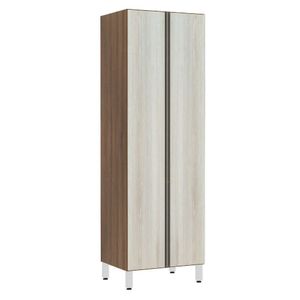 Paneleiro Torre 70Cm Jade Nogueira Dourado Com Legno Crema