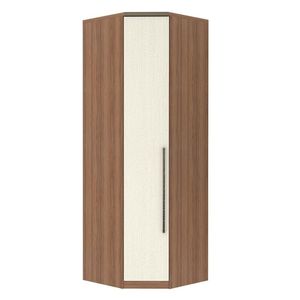 Guarda Roupa Canto Diagonal 1 Porta 80cm Vanilla Com Linho