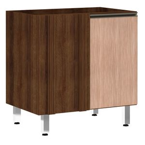 Balcão Sem Tampo Canto Reto 80cm Jade Com Cumaru