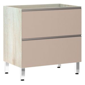 Balcão Sem Tampo 80cm Misto Basculante Luci Legno Crem e Connect