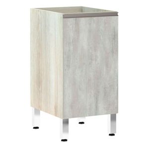 Balcão Sem Tampo 40cm Luci Legno Crem e Concreto