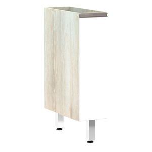 Balcão Sem Tampo 20cm Luci Legno Crem e Branco
