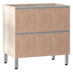 Balcão Sem Tampo 80cm Misto Basculante Lis Legno Crem e Cumaru