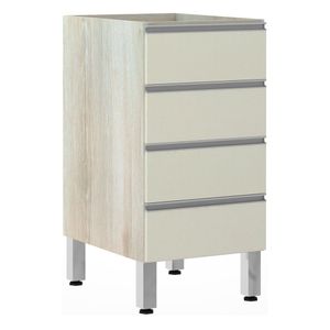 Balcão Sem Tampo 40cm Lis Legno Crem e Kashmir