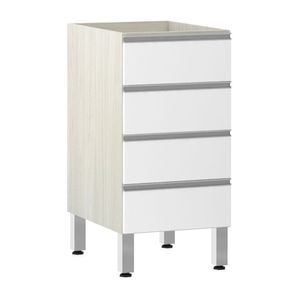 Balcão Sem Tampo 40cm Lis Legno Crem e Branco Mat