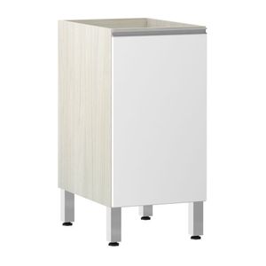 Balcão Sem Tampo 40cm Lis Legno Crem e Branco Mat