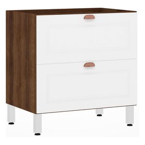 Balcão Sem Tampo 80cm Misto Basculante Safir e Branco Pet