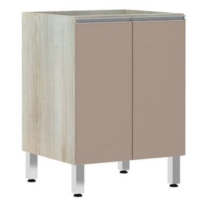 Balcão Sem Tampo 60cm Lis Legno Crem e Connect