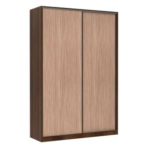 Guarda Roupa 2 Portas De Correr 159 Cm Dourado Com Cumaru