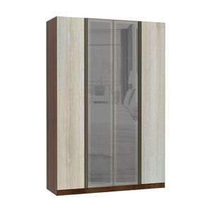 Guarda Roupa 4 Portas 159 Cm Dourado Com Legno Crema