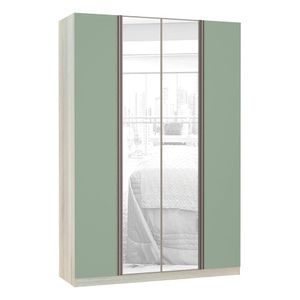 Guarda-roupa 4 Portas 160 Cm Legno Crema Com Verde Jade