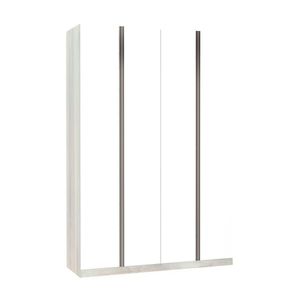 Guarda-roupa 4 Portas 160 Cm Legno Crema Com Branco Mat