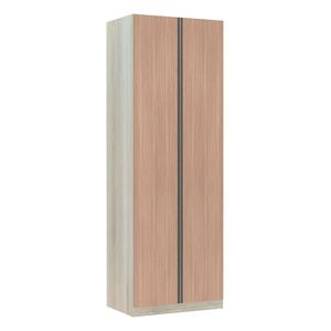 Guarda-roupa Solteiro 2 Portas 80 Cm Legno Crema Com Cumaru