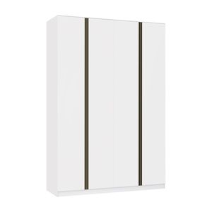 Guarda Roupa 4 Portas 159,2 Cm Branco Ff Com Branco Mat