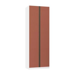 Guarda Roupa 2 Portas 2 Cabideiros 80cm Branco Com Gaia