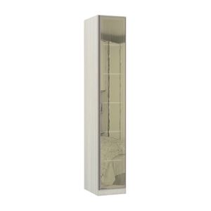 Guarda-roupa 1 Porta Com Vidro 40cm Legno Crema