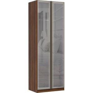 Guarda Roupa 2 Portas 80 Cm Com Reflecta Prata