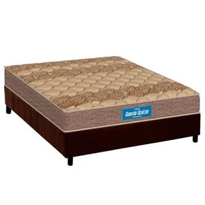 Conjunto Box Casal Colchão Anatômico Probel Colchão D33 Firmepedic Guarda Costas Próintense Brown + Base Crc Suede Brown(138x188)