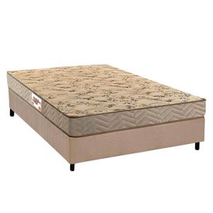 Conjunto Box Casal Colchão Espuma Paropas Compact Ag 65 D28 Royalle Clean + Base Crc Suede Clean (138x188)