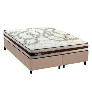 Conjunto Box King Colchão Espuma Paropas D45 Resiste Hotel Douface + Base Crc Suede Clean (193x203)